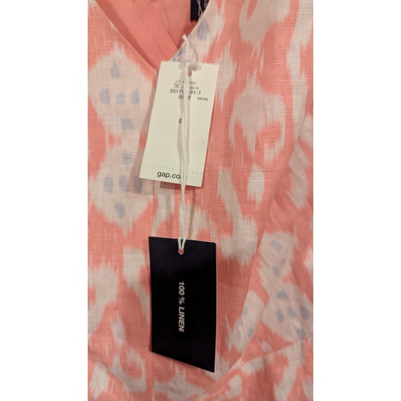 Coral White‎ Sleeveless Dress V-Neck Fit and Flare Casual Party Sundress - Picture 4 of 6